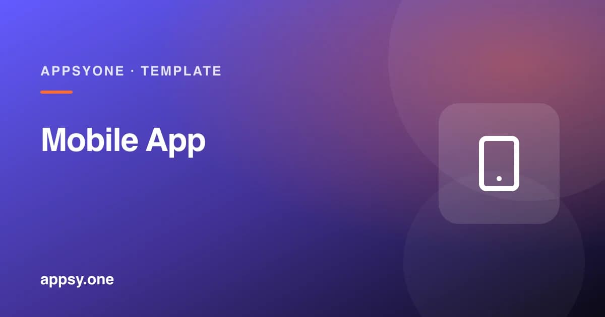 Mobile App template preview