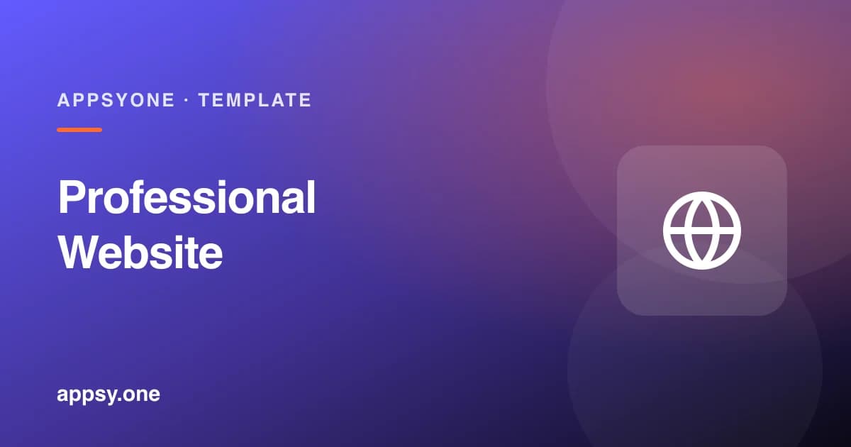 Professional Website template preview